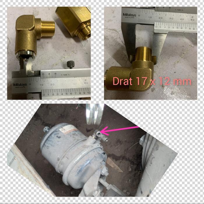 NEPEL CHAMBER ISUZU GIGA - ELBOW CHAMBER GIGA 12MM BERMUTU