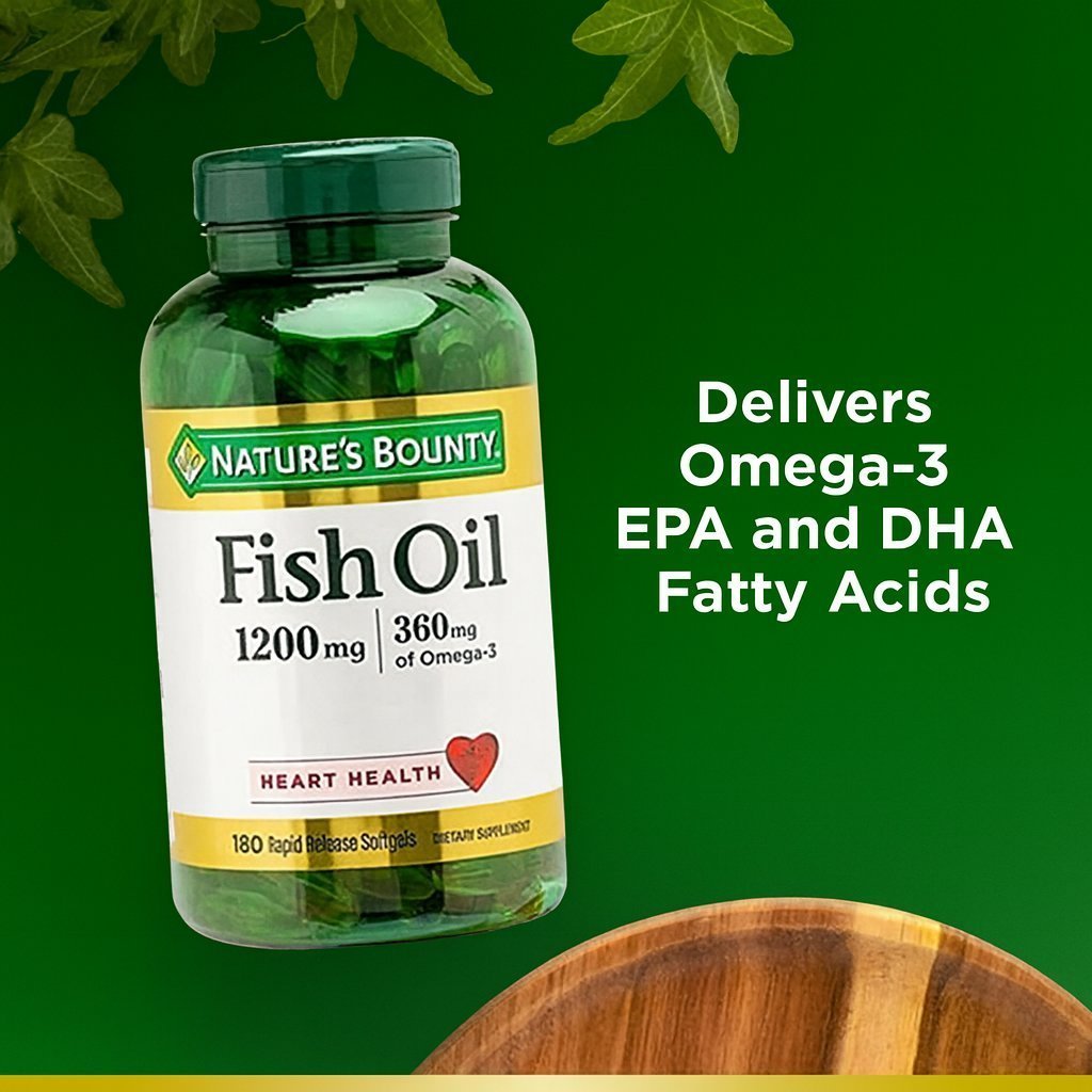 Natures Bounty Fish Oil 2400mg + Omega 3 1200mg isi 90 Softgels Asli Ampuh Fish Oil 2400mg original