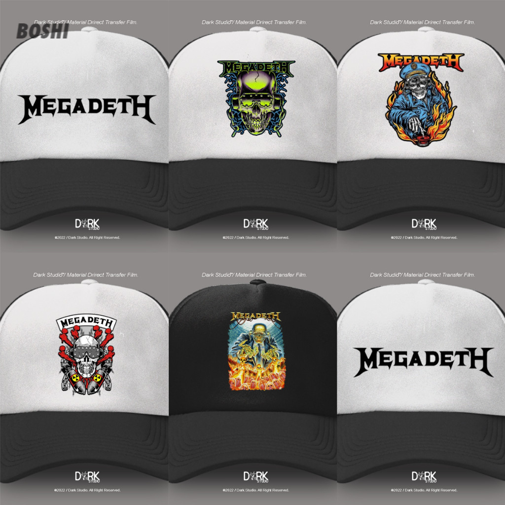 TOPI TRUCKER BAND MUSIK METAL ROCK PUNK MEGADETH