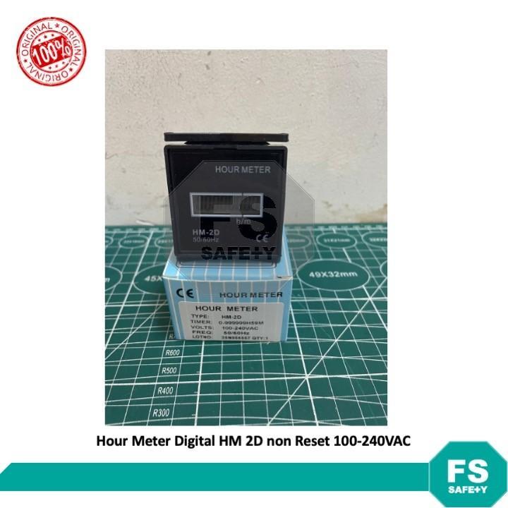 Hour Meter Digital HM-2D 100~240VAC 48x48mm Non Reset / Hour Meter Digital HM-2D 12~36VDC 48x48mm No