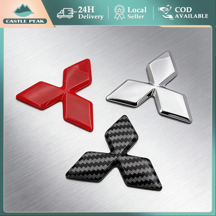 Cover Emblem Stir Xpander Logo Mitsubishi 4.7cm Emblem Setir Mobil Chrome 3D Sticker Aksesoris Inter