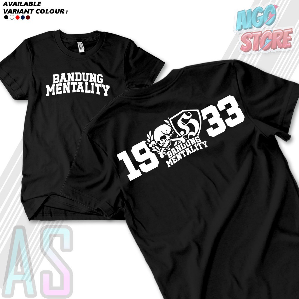 Kaos Distro Football Pria Bandung Mentality Casual Premium Combed 30sn kaos Bandung mentality