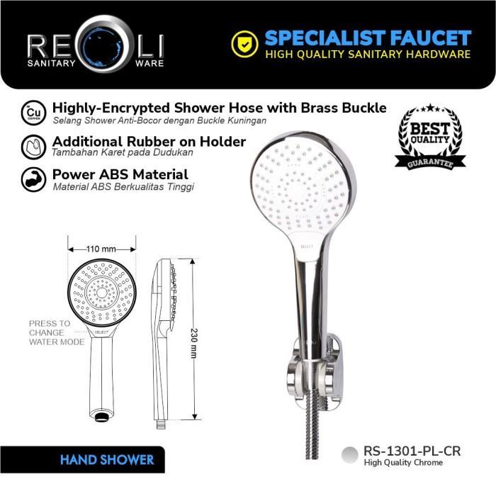 MB REOLI 1301 Shower Set – Hand Shower, Kepala Air, Paket Mandi