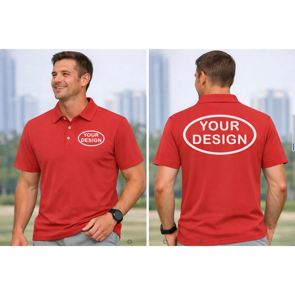 FIDERX  Kaos kerah polo dry fit seamless tanpa jahitan icesilk custom bordir sablon DTF seragam Baju