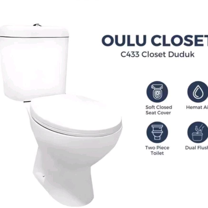 Closet Duduk Oulu C433 Putih Kilap