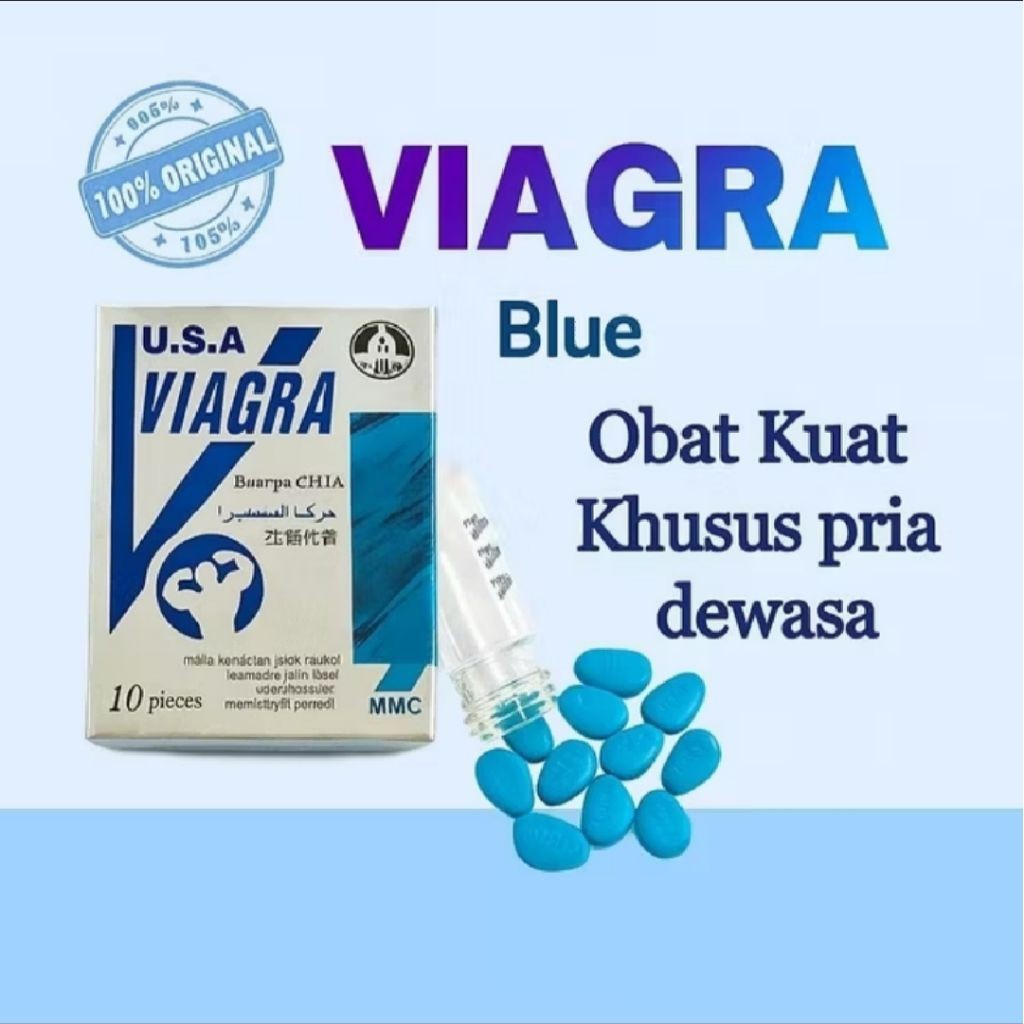 OBAT KUAT PRIA TAHAN LAMA V BLUE ORIGINAL NEW MMC