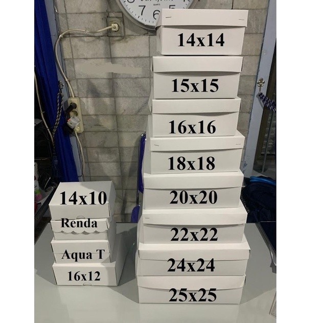 Dus Box Nasi 16x16 x7 cm Duplex Coated  / Kotak Roti Nasi Box Berkat Kardus Kue Coated Tebal 350 / 4