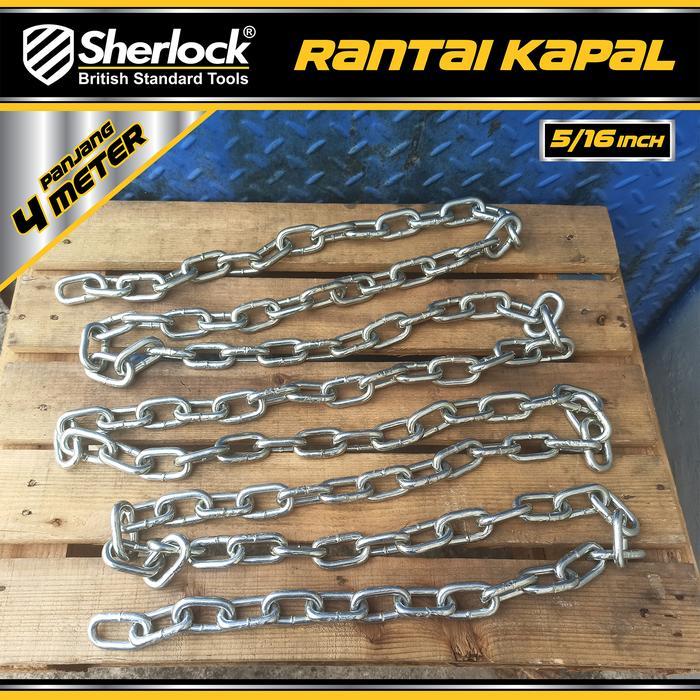Rantai Besi / Kapal Galvanized 8 mm ( 5/16 inch ) panjang 4 meter - 4 meter