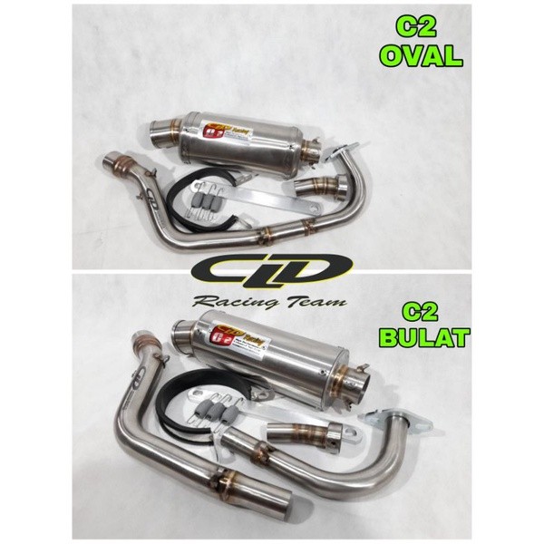 Knalpot Original CLD Type C2 Bulat C2 Oval Beat Karbu Beat Fi Scoopy Vario 110