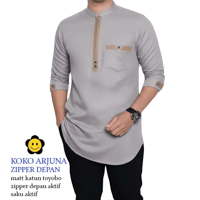 WWW - Koko Arjuna S M L XL XXL 3XL Baju Koko Pria Jumbo Baju Muslim Pria Koko Murah