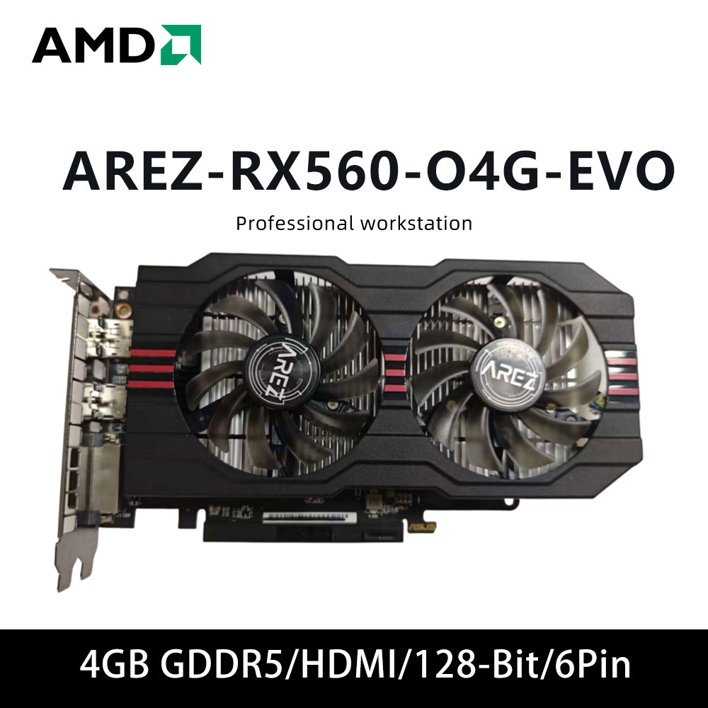 rx 5600 AREI RX560 O2G EVO & AREZ RX560 O4G EVO memória ram 2GB GDDR5 tarjeta gráfica Support HDMI D