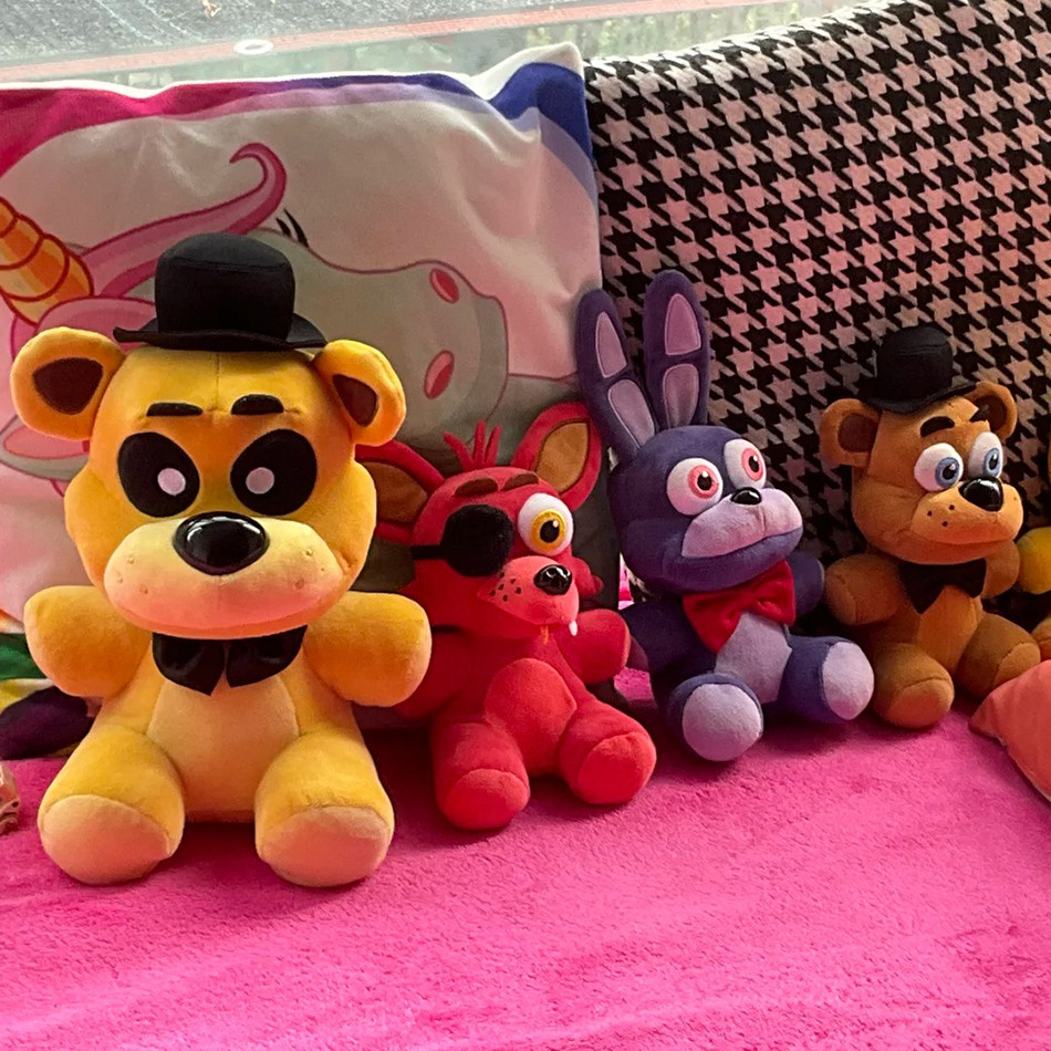 New 18cm FNAF Plush Toys Freddy Bear Bonnie ica Baby Ballora Foxy Plush Stuffed Toys Doll Gifts Birt
