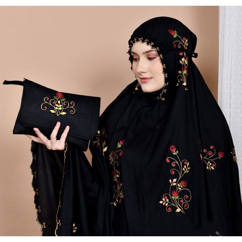 Mukena Dewasa Bordir Cantik Mukena Setelan Atas Bawah Mukena Katun Premium