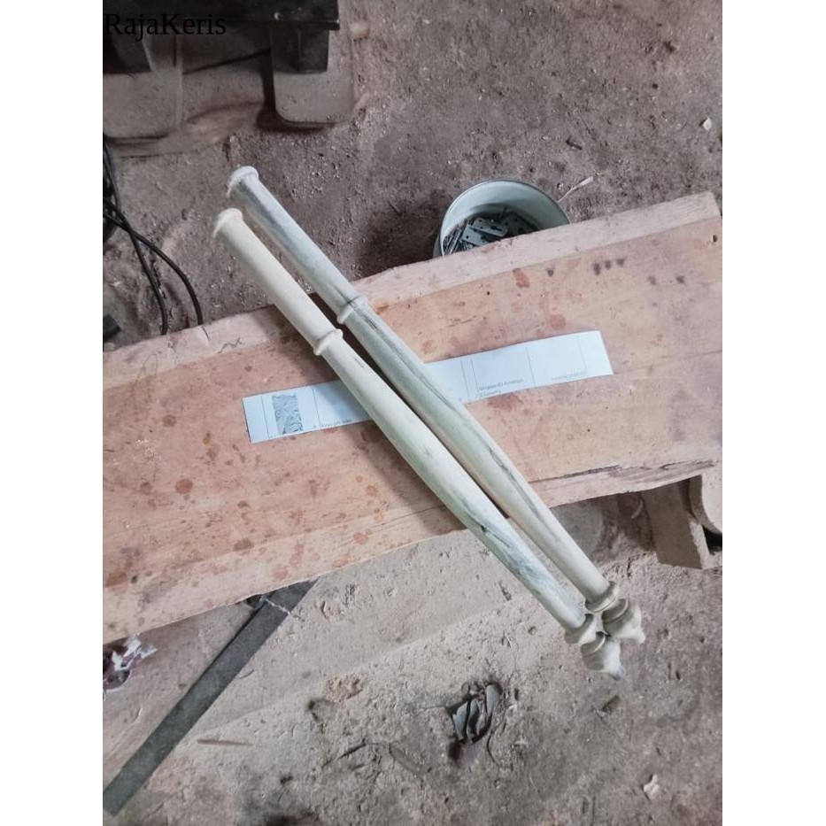 termurah dari kayu jati deder keris panjang 50 cm dari jati utuh ulir sempurna gratis stel bk keris 