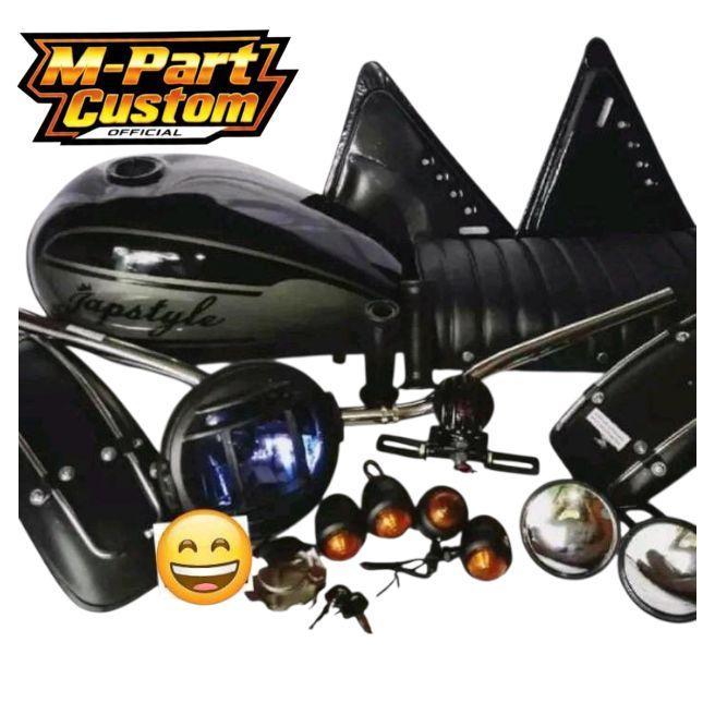 Motor [GM] paket japstyle cat triumph MOTOR CUSTOM Tangki motor murah ban ring