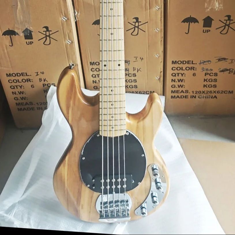 5 String Humbucker Pickup Bass Guitar, High Grade Bass, Active Electric Bass, 22 Frets, 2v2t