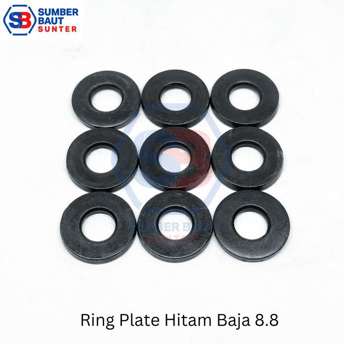 M20 Ring Plat Baja Hitam 3/4" Washer Plate 8.8 20mm Tebal 3mm