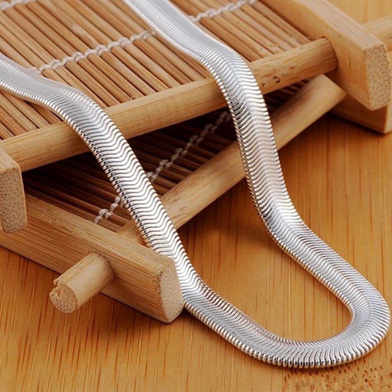 Kalung Belut Gepeng jumbo besar-kalung titanium minyak ular-kalung panjang 45 60cm-kalung titanium a