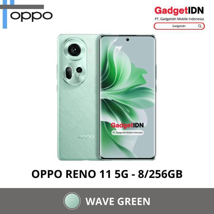 Oppo Reno 11 5G 8/256Gb ( +8Gb Extended Ram ) Garansi Resmi Oppo - 8/256GB - GREEN, FREE 30 BONUS