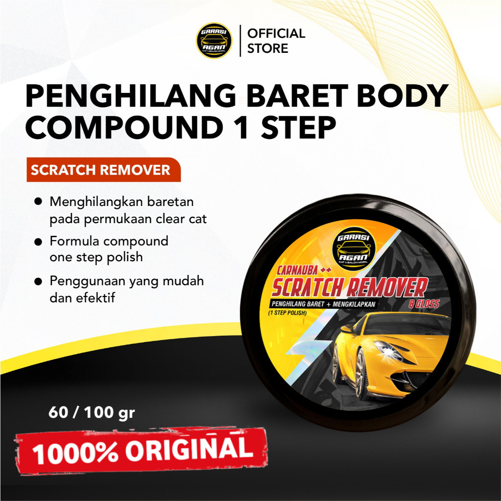 GARASI AGAN JAKARTA PENGHILANG BARET Body Mobil Motor 60gr / Untuk Body Compound Car / Kendaraan / S