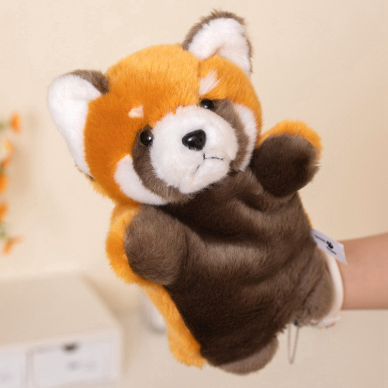 Hot Happy Red Panda Hand Puppet Plush Toy Fun Gift Comforting Plush for Kid Costeffective for Bed So