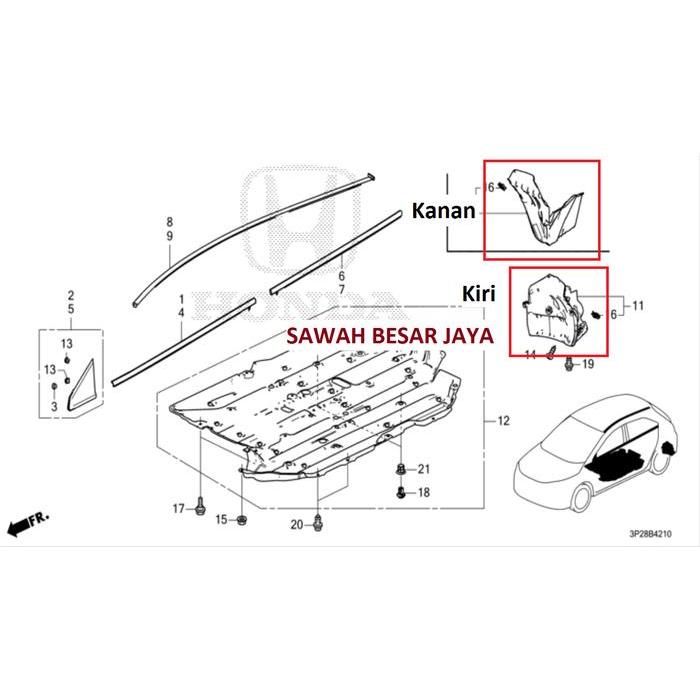 Inner Iner Liner Fender - Cover Plastik Spakbor Belakang Honda City Hatchback RS GN5 2021 2022 2023 