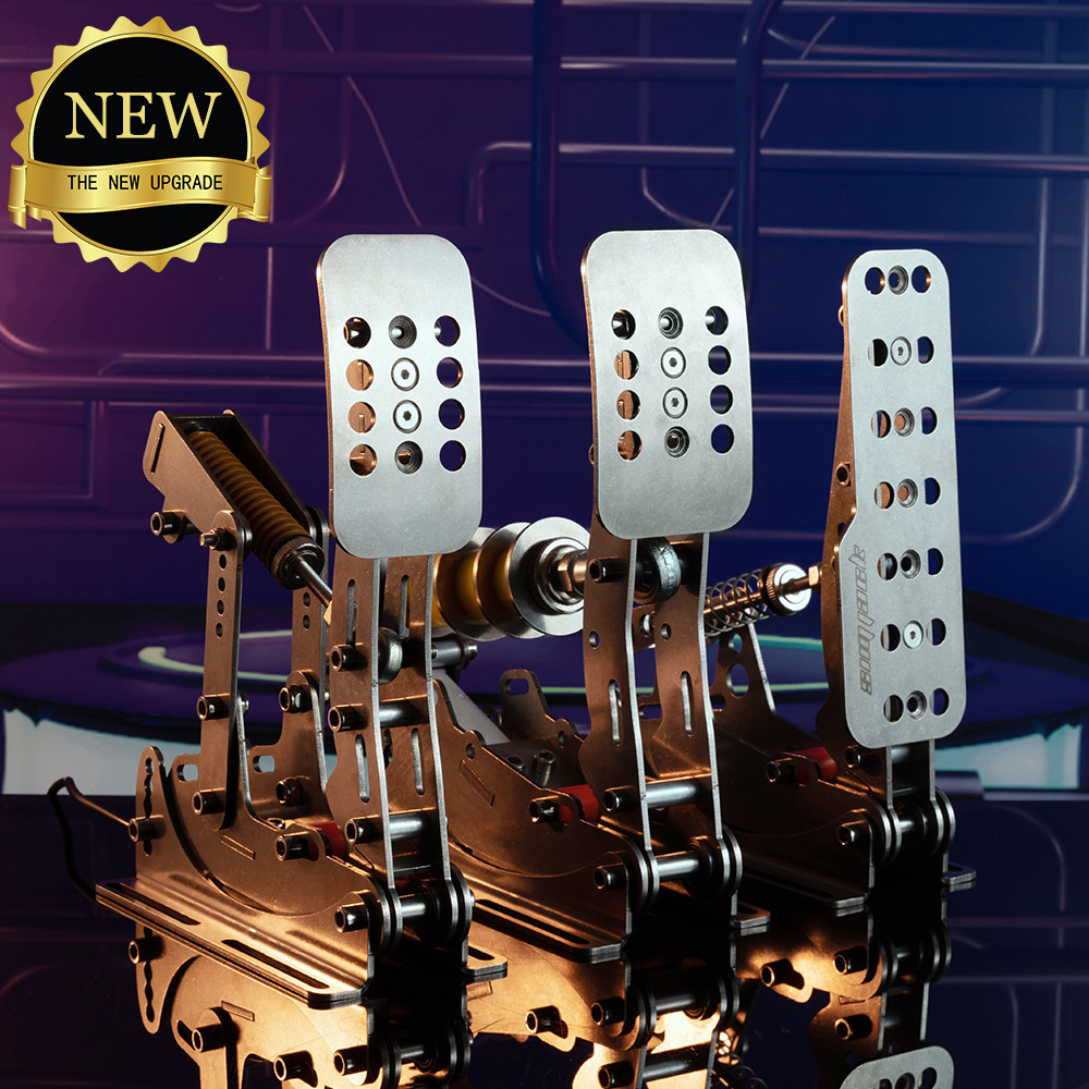 Pedal SIMJACK UT Pedal Sim Racing PC Simulator Balap Sensor Tekanan Load Cell Pedal Hidrolik HE