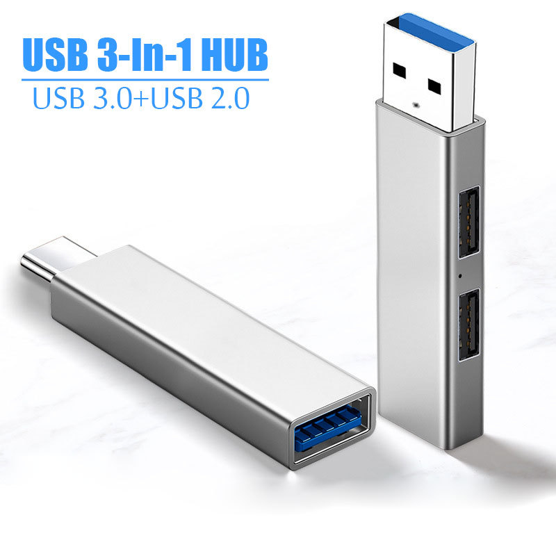 USB 3.0 Hub USB Hub 2.0 Multi USB Splitter Hub Use Power Adapter 3 Port Multiple Expander 2.0 USB 3.