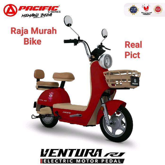 Sepeda Listrik Pacific Ventura R1 Bergaransi Resmi Sepeda Listrik E Bike Pacific Ventura - Merah