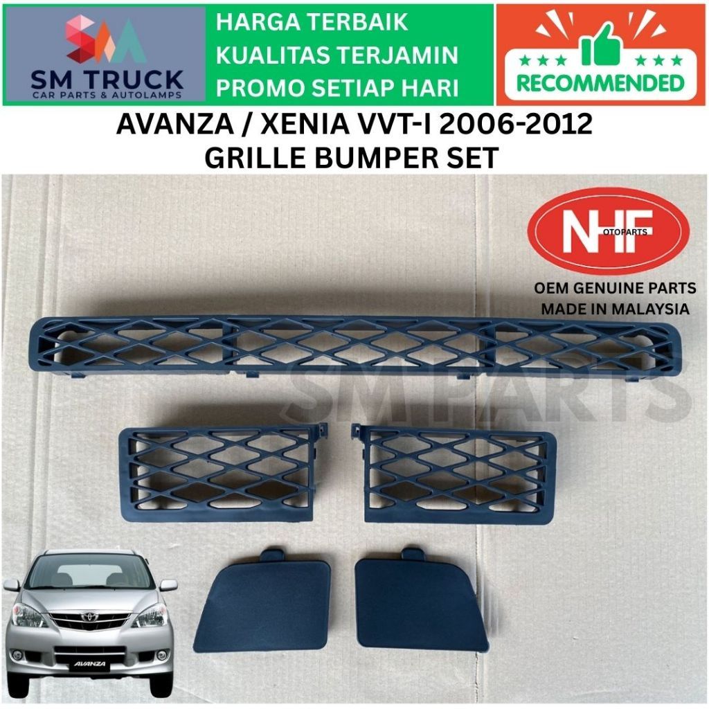 GRILLE GRILL RAM KUMIS BUMPER BEMPER DEPAN AVANZA XENIA VVTI 2006 2007 2008 2009 2010 2011 4PCS SET 