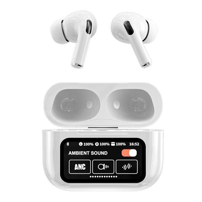 Zuli Gawai [COD]Headset  A9PRO ANC TWSABluetooth Headset Earphone Touch Screen V5.4Smart Screen Acti