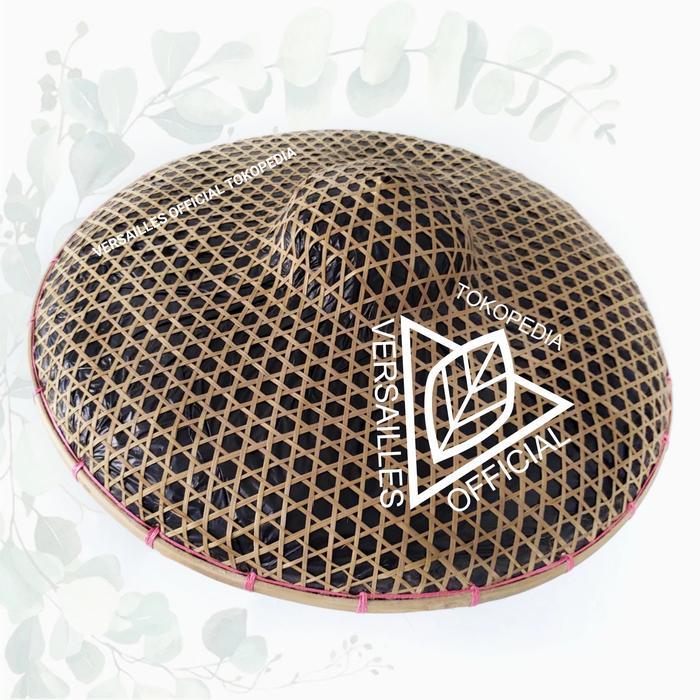 Topi Petani Nelayan Dewasa Bambu Tebal Kuat Caping Teduh Vietnam Rotan