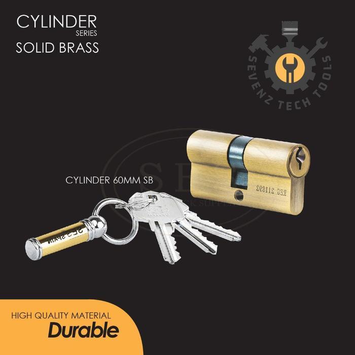 SILINDER / CYLINDER KUNCI SES 60MM SOLID BRASS(SB) / SILINDER KUNCI PINTU BESAR SES 60MM
