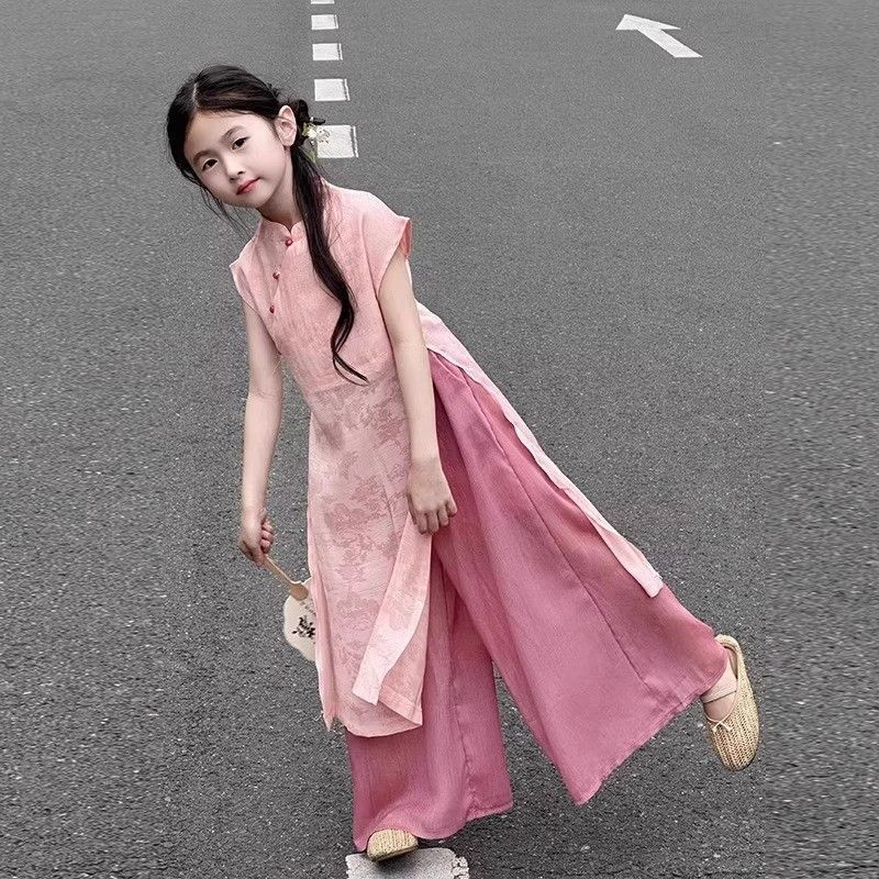 [MIMPI CIAN] Setelan Gaya Cina Baru Anak Perempuan Gaun Gaya Cina Anak Baru Celana Rok Cheongsam