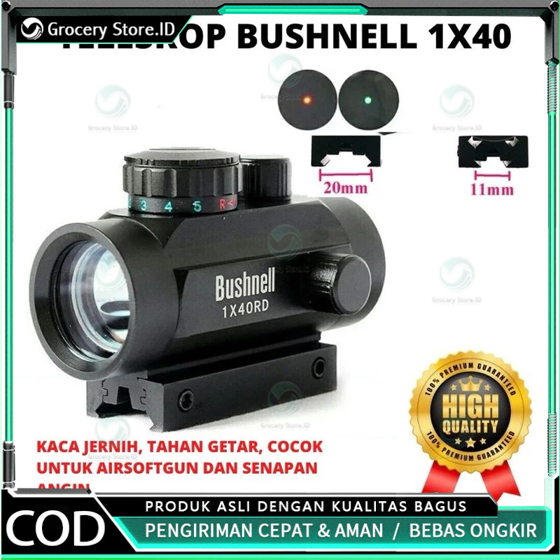 Teleskop Bushnell1x40 Green dot hologram metal RD / Red dot 1X40 / REDOT 1X40 RD / LASER REDOT Laser