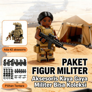 Tentara Swat Militer Susun Mini Balok Balok Mainan Set Mainan