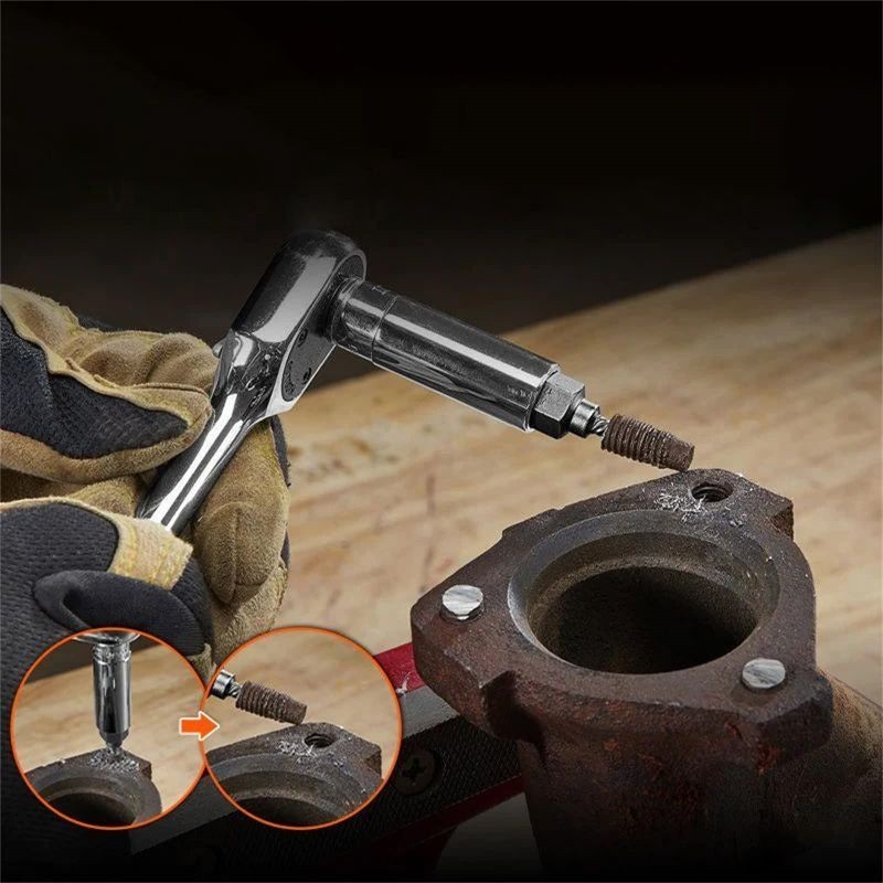 RF - 10pcs Screw Extractor Set Alat Pembuka Baut Rusak Patah Pembuka Baut Patah Hexagon Pembuka Baut