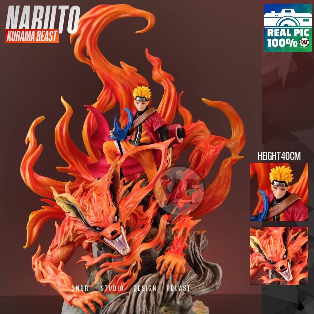 Statue Action Figure Uzumaki Naruto on Kurama SNBR Beast Studio Design Recast
