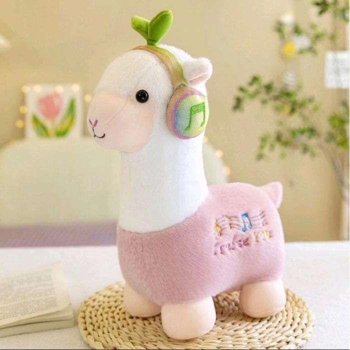 Boneka Alpaca Terbaru Boneka Musical Alpaca Bahan Yelvo Soft SNI - Alpaca Pink