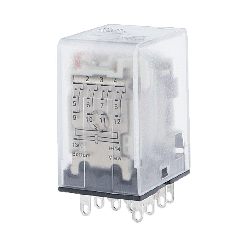 1PCS LED MY4 General Purpose Relay 4pdt,14p relais AC/DC 12V 24V 36V 48V 110V 220V 380V MY4NJ relay 