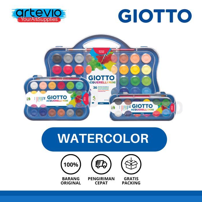 ARTZONE ID Cat Air / Giotto Acquerelli Watercolor Set / Giotto Watercolour Paint - 36 COLORS