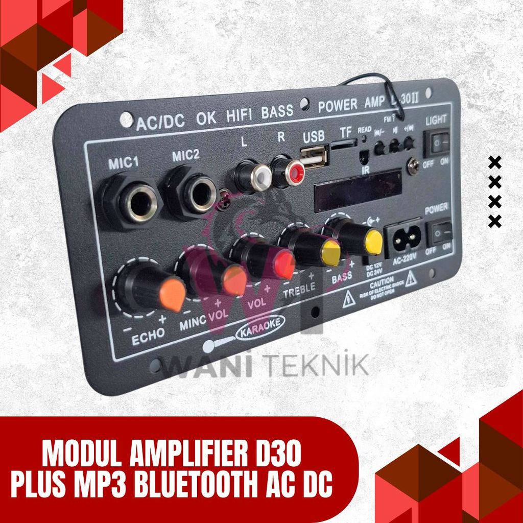 Board Amplifier D30 Plus Support Bluetooth USB AUX FM Radio AC DC