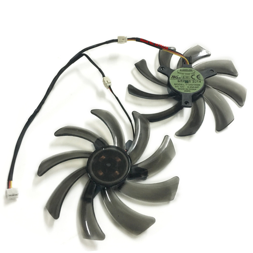 VGA Graphics Card Fan Cooler Video Card Cooling For XFX R9 270A-CEF5 HD7850 2GB, 2PCS/Set T129215SM