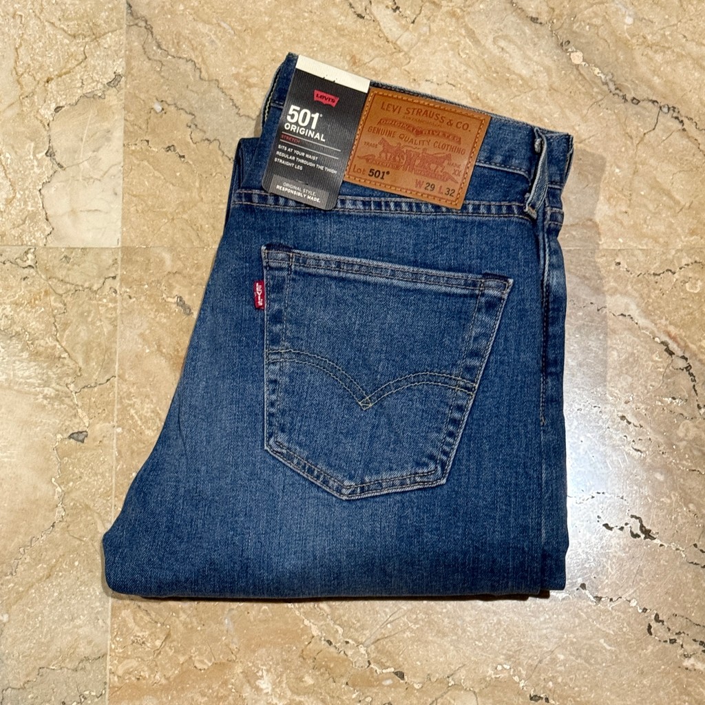 Celana Panjang Jeans Pria 501 Original Fit Stretch Medium Stonewash 501-3339