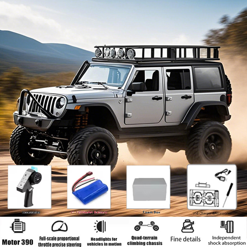 1:12 RC Car MN128  Climbing Remote Control Car Adult Professional 2.4G 4WD Climbing Buggy With Led L