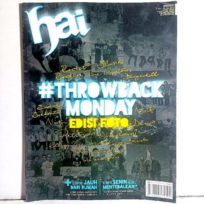 majalah hai throwback Monday edisi foto jkt48 corner Slank so7 dewa Peterpan sid kotak juli 2016
