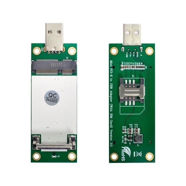 MINI PCI-E Wireless WWAN to USB Adapter Card with SIM Card Slot Module