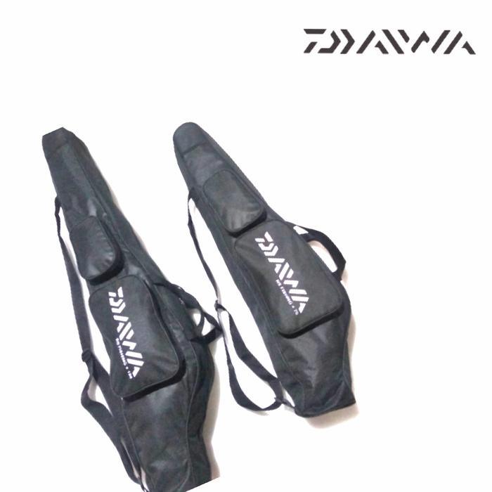 TAS JORAN PANCING DAIWA 2 KANTONG MUAT 2-3 JORAN RELL - Hitam, 100 cm