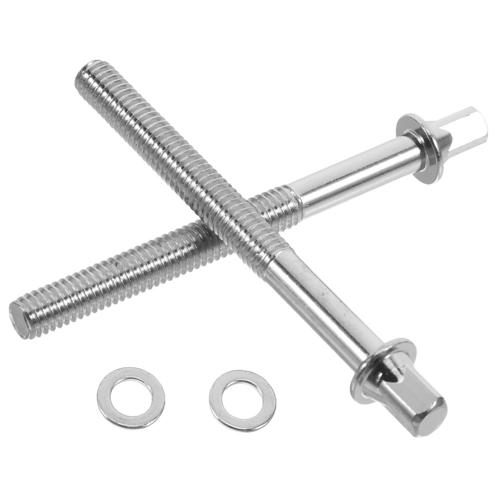 2Pcs 50Mm Drum Mounting Screws with Washers Stainless Steel Lug Screws for Drum Set Tension Adjustme
