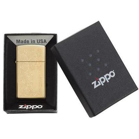 Zippo Original 1652b Slim Venetian High Polish Brass